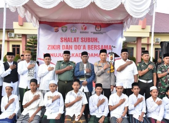 Polres Bireuen Bersama TNI dan Elemen Masyarakat Gelar Zikir dan Do’a Bersama Menuju Pilkada Damai 2024