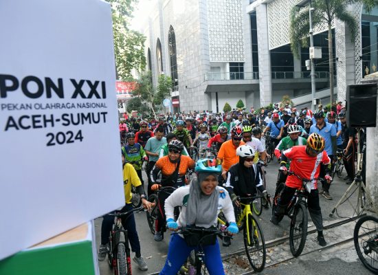 Sosialisasikan PON XXI 2024 : PB PON Bersama DPRD Sumut Gelar Funbike