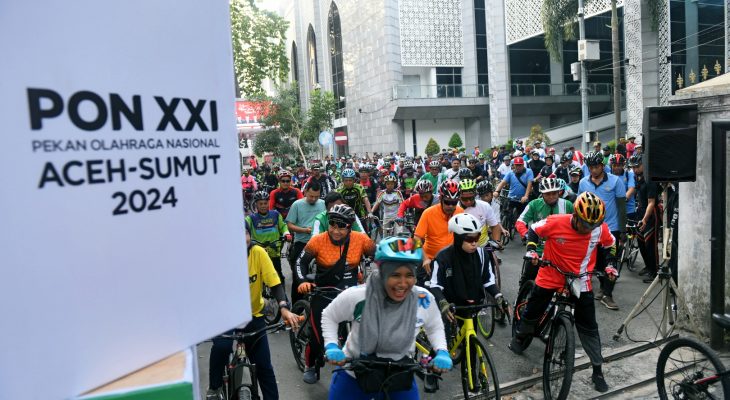 Sosialisasikan PON XXI 2024 : PB PON Bersama DPRD Sumut Gelar Funbike