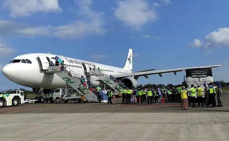 Garuda Kembali Delay Kepulangan Jamaah Haji Kloter 10 Asal Kabupaten Palas dan Kota Medan