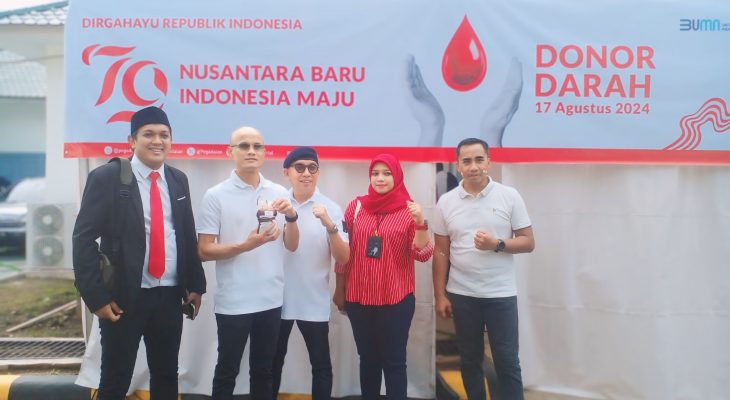 Semarak HUT RI ke 79, PT Pegadaian Medan Gelar Aksi Kemanusiaan Donor Darah