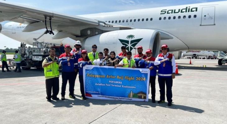 Pertamina Patra Niaga Regional Sumbagut Salurkan 30.813 KL Avtur Selama Penerbangan Haji 2024