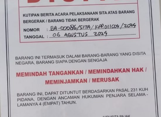Sita Aset Wajib Pajak: DJP Sumut I Perkuat Kepatuhan Pajak