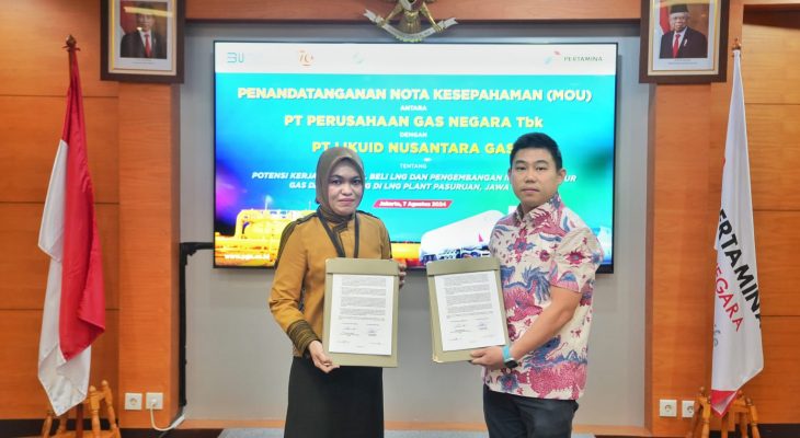 Gali Potensi Gas di Jawa Timur, PGN dan Likuid Nusantara Gas Tandatangani MOU Kerja Sama LNG