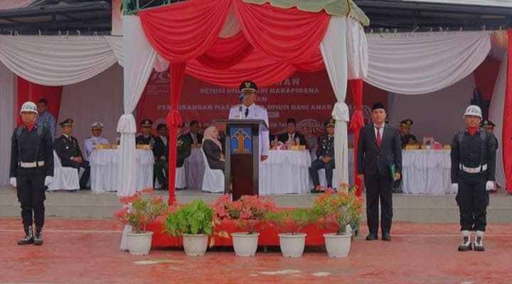 Walikota Tanjungbalai Jadi Inspektur Upacara di Lapas Kelas II B Tanjungbalai Dalam Rangka Peringatan HUT RI KE -79