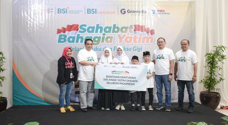 BSI Maslahat Selenggarakan Program Sahabat Bahagia Yatim Bersama BSI di Gramedia Matraman
