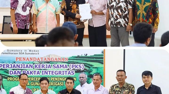 BWS Sumut II Medan Gelar Perjanjian Kerjasama Dan Pakta Integritas P3-TGAI Tahun 2024