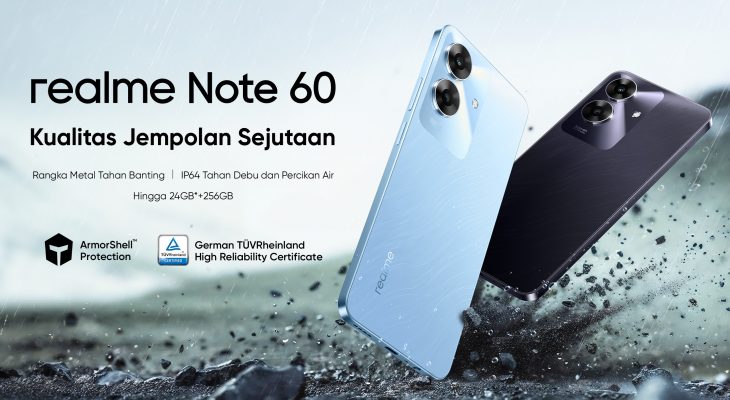 Pertama di Dunia, realme Note 60 dengan ArmorShell Protection Segera Hadir di Indonesia,  Bawa Standar Baru Smartphone Tangguh di Harga Sejutaan