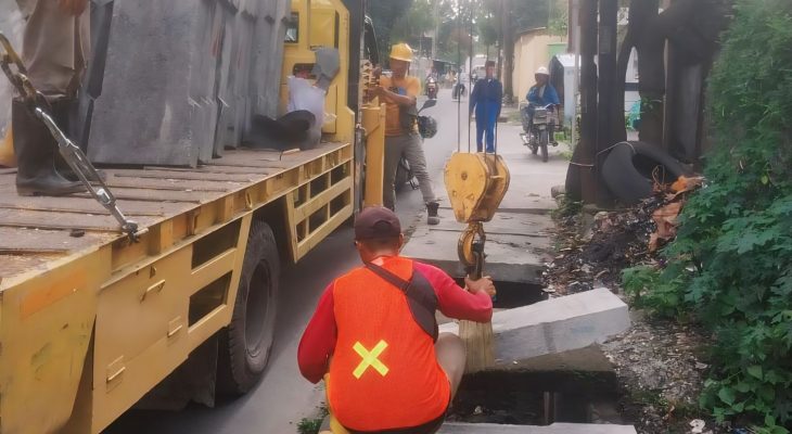 Pemko Medan Melalui Dinas SDABMBK Tanggap, Perbaikan Saluran Drainase Jalan Ampera 1 Sei Kambing