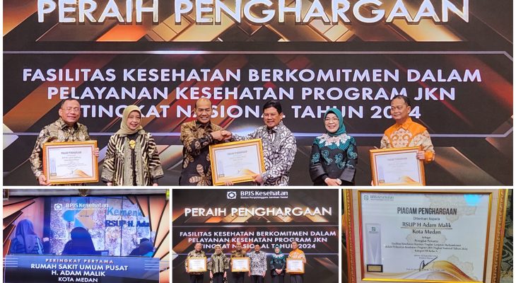 RS Adam Malik Raih Penghargaan BPJS Kesehatan Tingkat Nasional 2024
