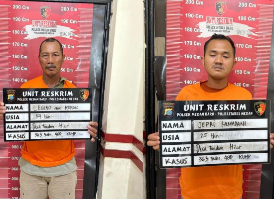 Reskrim Polsek Medan Baru Tangkap Dua Pelaku Curanmor, Korban Berikan Apresiasi