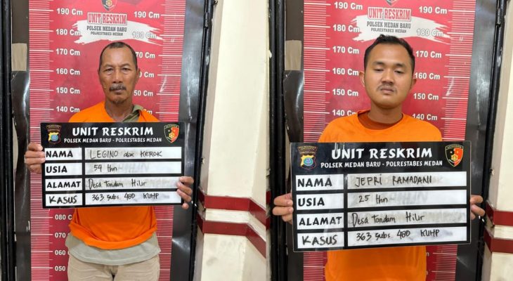 Reskrim Polsek Medan Baru Tangkap Dua Pelaku Curanmor, Korban Berikan Apresiasi