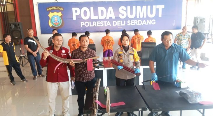 Perang Geng Motor di Deli Serdang: 1 Tewas, 6 Ditangkap dan 4 DPO