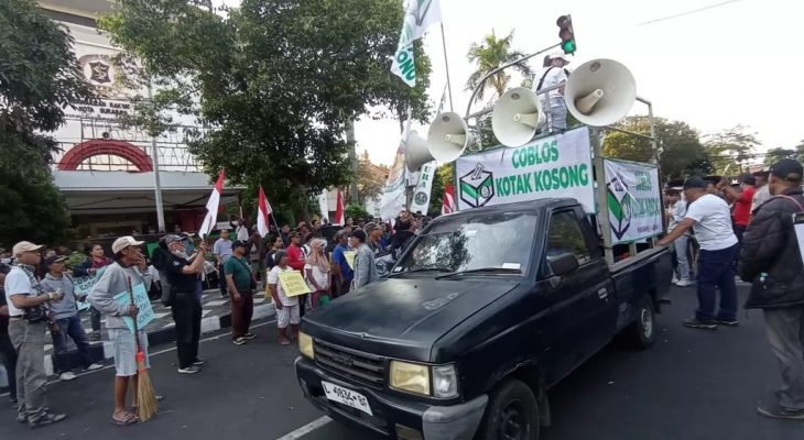 Gerakan Coblos Kotak Kosong Surabaya Lantaran Elit Parpol Dukung Calon Tunggal