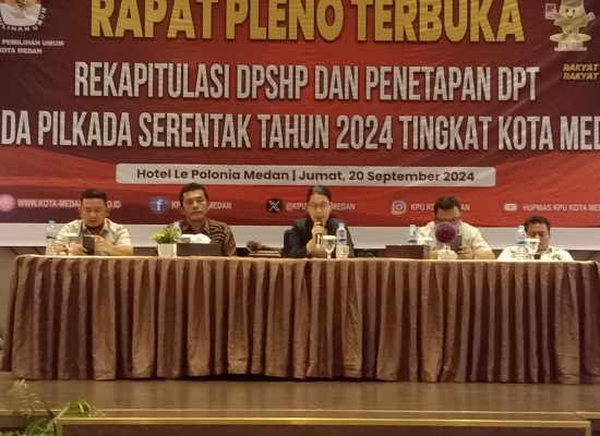 KPU Tetapkan DPT Pilkada Medan 1.799.421 Pemilih