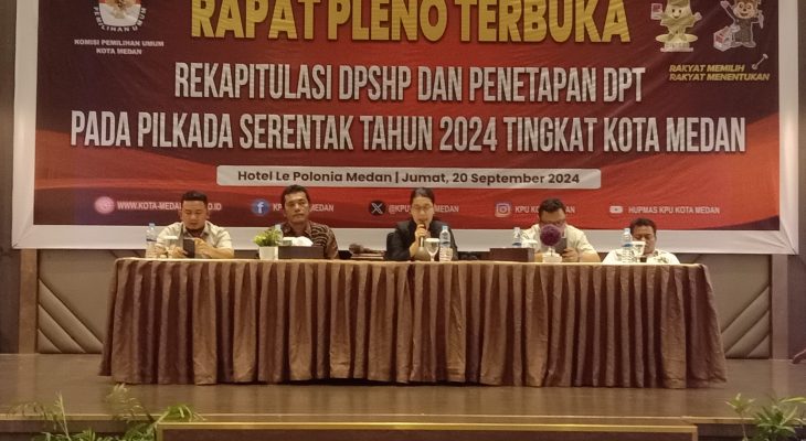 KPU Tetapkan DPT Pilkada Medan 1.799.421 Pemilih
