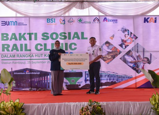HUT ke-79, BSI Maslahat dan KAI Daop 9 Jember Hadirkan Layanan Kesehatan Gratis Melalui Rail Clinic di Stasiun Rambipuji
