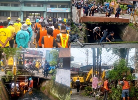 Pemko Medan Melalui Dinas SDABMBK dan BWS SUMUT II Medan laksanakan giat normalisasi Sungai Putih