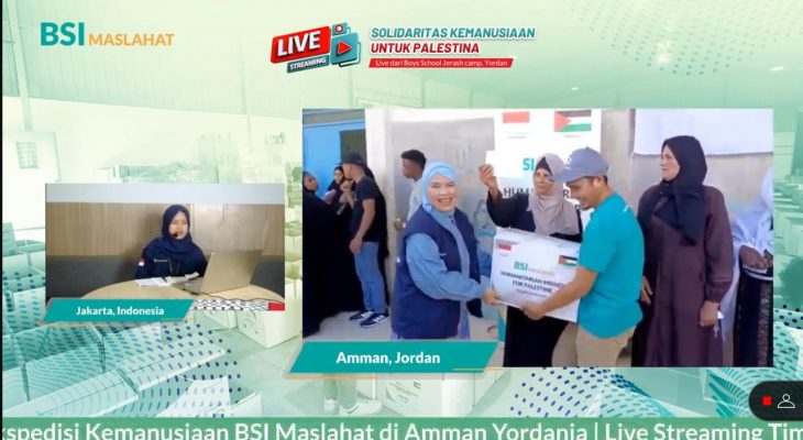 BSI Maslahat Gelar Livestreaming Solidaritas Kemanusiaan Untuk Palestina di Yordania