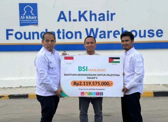 BSI Maslahat Salurkan Bantuan Kemanusiaan untuk Palestina Tahap VI