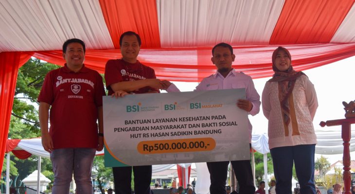 BSI Maslahat dan BSI Berikan Bantuan Layanan Kesehatan di  HUT 101 RS Hasan Sadikin Bandung