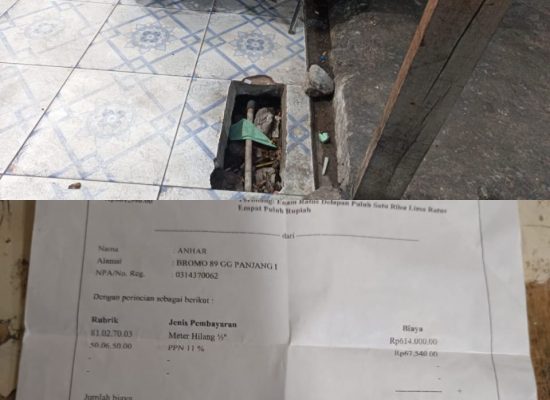 Kecewa Dengan Kinerja Perumda Tirtanadi. 5 Bulan Meteran Air Hilang Tak Kunjung Dipasang