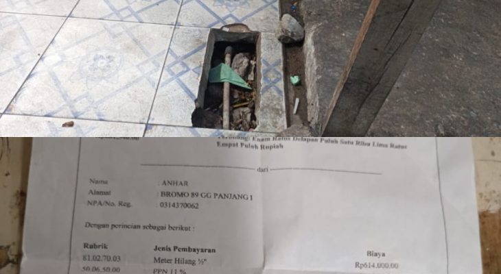 Kecewa Dengan Kinerja Perumda Tirtanadi. 5 Bulan Meteran Air Hilang Tak Kunjung Dipasang
