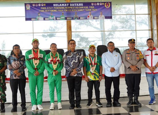 Pjs Bupati Toba Sambut Atlet Peraih Medali PON XXI Aceh-Sumut 2024