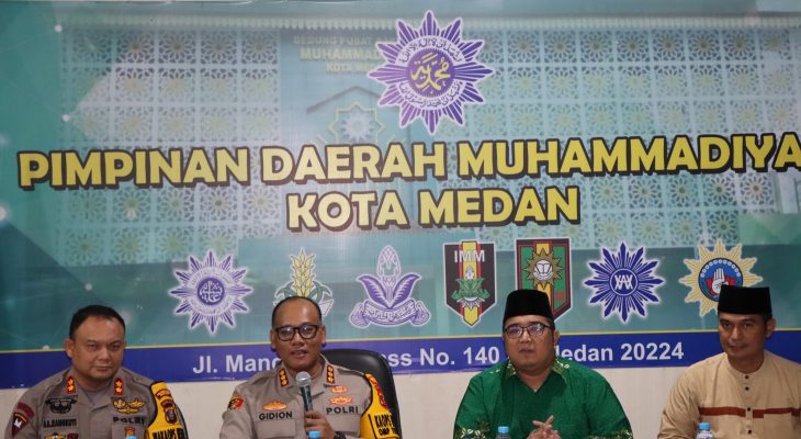 Kapolrestabes Medan KBP Gidion Arif Setyawan Lanjutkan Kunjungan Silaturahmi ke NU dan Muhammadiyah