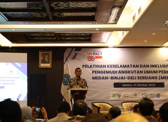 Dishub Sumut bersama UK PACT dan MTI Sumut Gelar Pelatihan Keselamatan berlalu lintas dan Wujudkan Layanan Angkutan Umum yang Inklusif