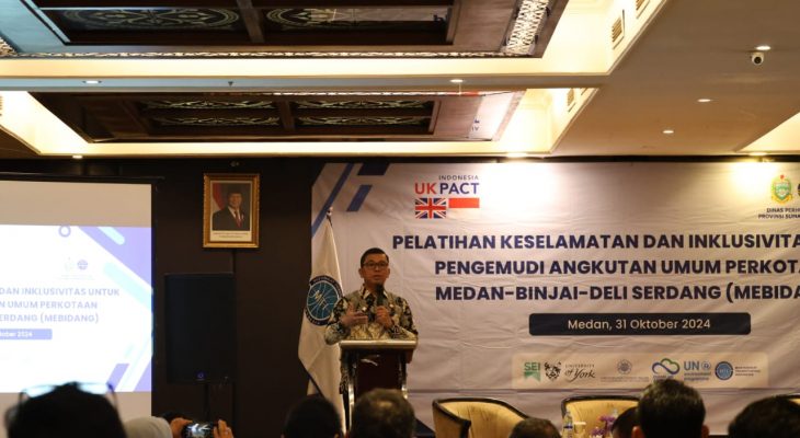 Dishub Sumut bersama UK PACT dan MTI Sumut Gelar Pelatihan Keselamatan berlalu lintas dan Wujudkan Layanan Angkutan Umum yang Inklusif