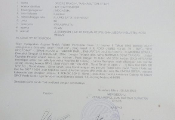 Brankas Alm Rajendra Sitepu “Dibonkar” Orang Dalam