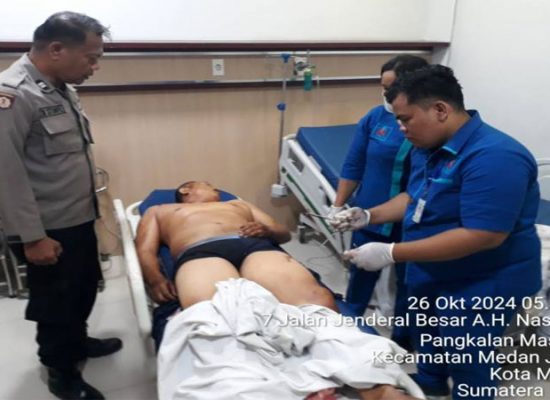 Pria Paruh Baya Asal Delisedang Tewas Dibacok dan Ditusuk di Jalan AH Nasution Medan