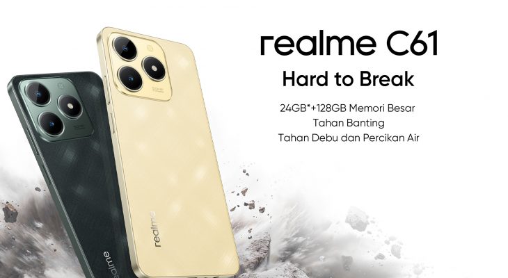 realme C61 Resmi Hadir di Indonesia, Smartphone Pilihan dengan Durabilitas Tinggi dan Kapasitas RAM Besar 24GB* Tersedia dengan Harga Spesial Rp1.699.000