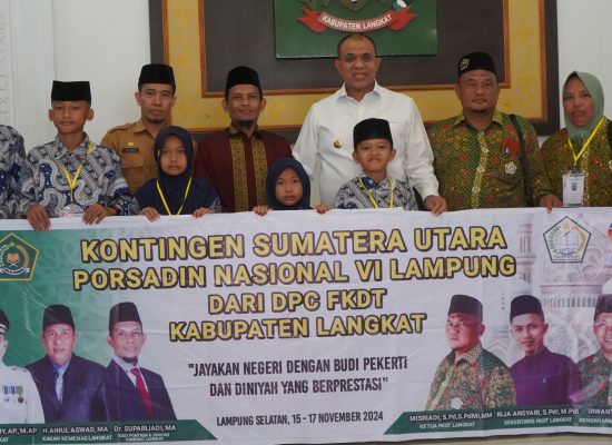 Pj Bupati Langkat Lepas Kontingen PORSADIN VI, Siap Harumkan Nama Sumut di Tingkat Nasional