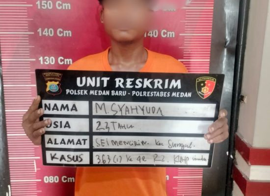 Personil Reskrim Polsek Medan Baru Tangkap Pelaku Curanmor di Jalan Jamin Ginting