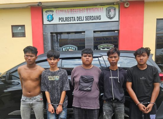 Satu Pelaku Dihadiahi Pelor, Polisi Bekuk 5 Begal di Deli Serdang