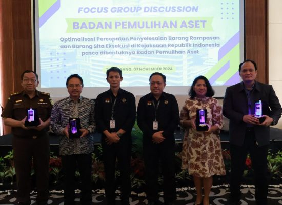 Badan Pemulihan Aset Gelar FGD Percepatan Penyelesaian Barang Rampasan dan Barang Sita Eksekusi