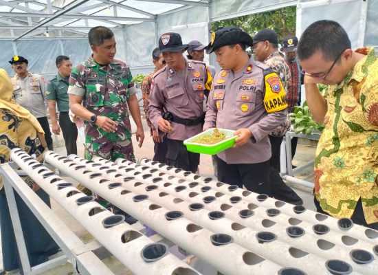 Kapolsek Krian Tinjau Program Ketahanan Pangan Di Desa Ponokawan