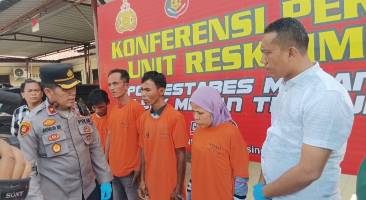 Polsek Medan Tembung Tangkap 4 Pelaku Pembunuhan Wanita yang Ditemukan di Tumpukan Sampah
