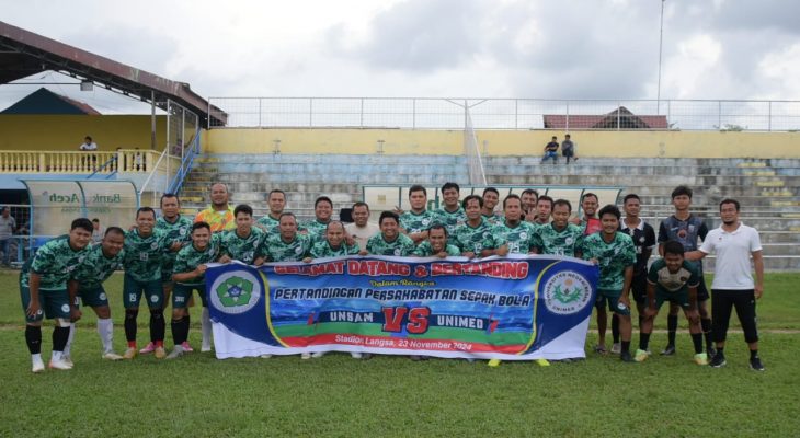 UNIMED dan UNSAM Perkuat Silaturahmi Lewat Laga Persahabatan Sepak Bola