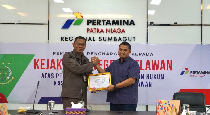 Pertamina Patra Niaga Apresiasi Kejari Belawan, Tegakkan Hukum Illegal Tapping