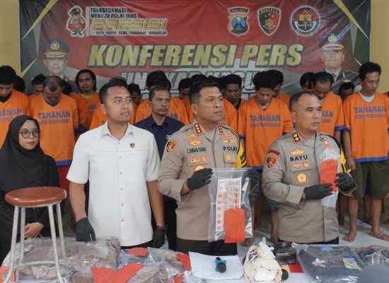 Polresta Sidoarjo Ungkap 53 Kasus Perjudian dan Ringkus 56 Tersangka