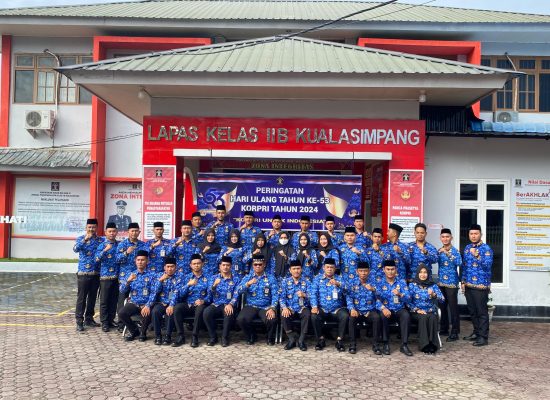 Lapas  Kelas IIB Kualasimpang Melaksanakan Upacara Peringati HUT KORPRI ke-53 Tahun 2024.”KORPRI UNTUK INDONESIA”
