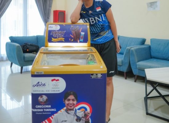 Aice Rayakan Kesuksesan Atlet Olimpiade dengan Puluhan Ribu Es Krim untuk Brand Ambassador