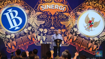 Gubernur BI Perry Warjiyo Menyampaikan Arah Kebijakan BI Kedepan Saat Pertemuan Tahunan Bank Indonesia 2024