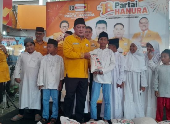 Dalam Rangka Peringati Hari Hut Ke-18, DPD Hanura Sumut Bantu Masyarakat Kurang Beruntung di Medan