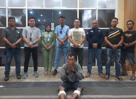 Reskrim Polsek Medan Baru Tembak Kedua Kaki Pelaku Curanmor di Parkiran Plaza Medan Fair