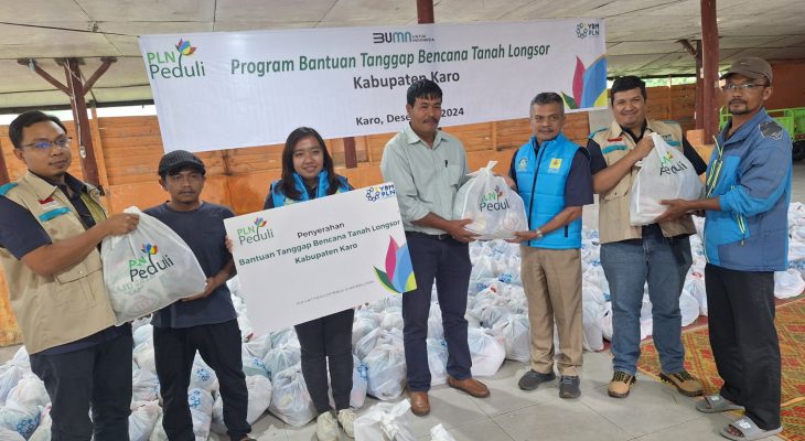 Peduli Bencana, PLN UID Sumut Salurkan Bantuan dan Cek Kesehatan Warga Terdampak Longsor di Karo