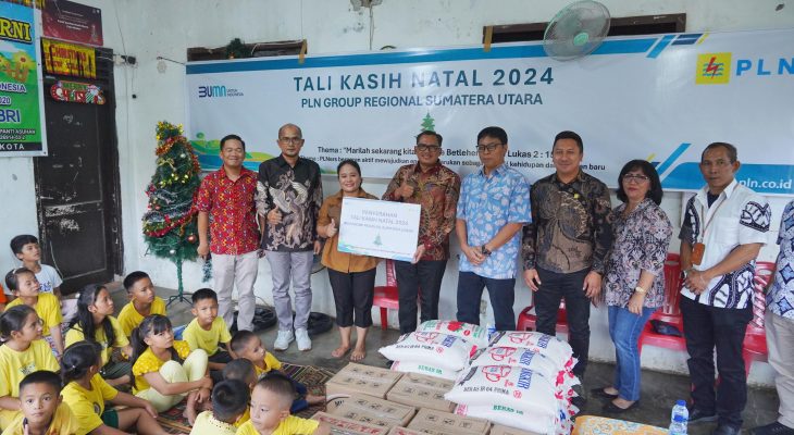 Sambut Natal, Pegawai PLN Regional Sumatera Utara Berbagi Sukacita Bersama Anak-Anak